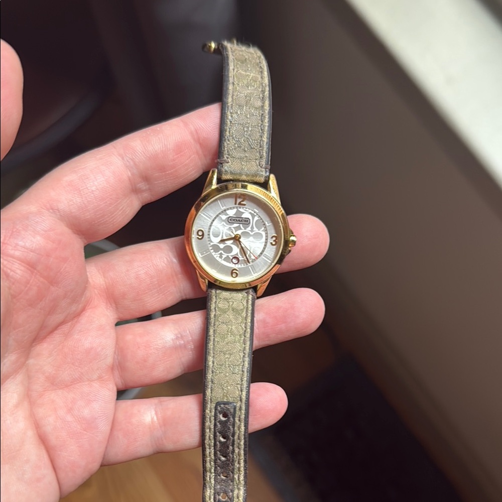 Vintage Coach leather watch